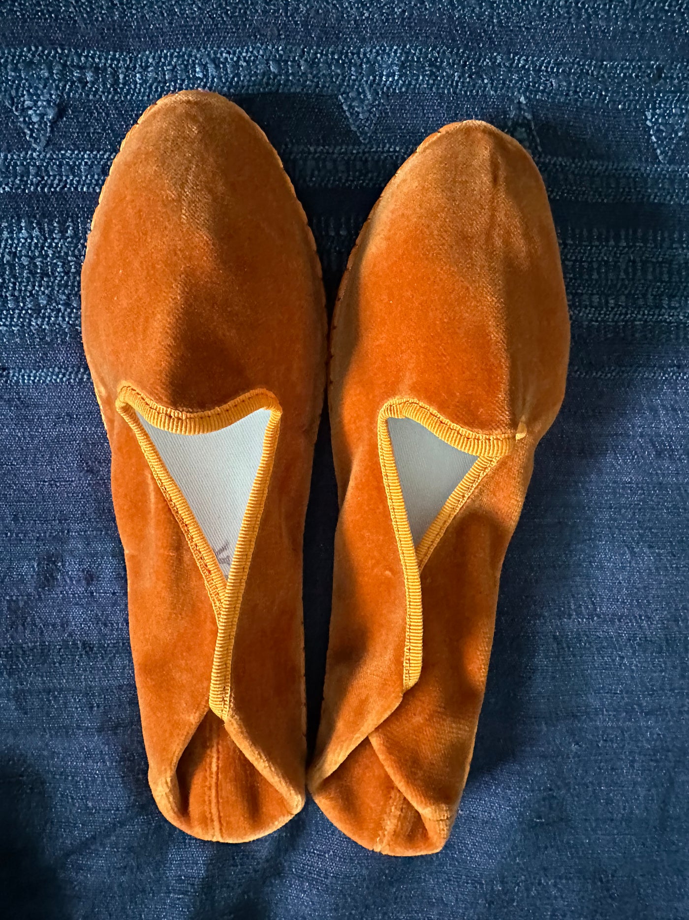Burned Orange Veneziane velvet shoes