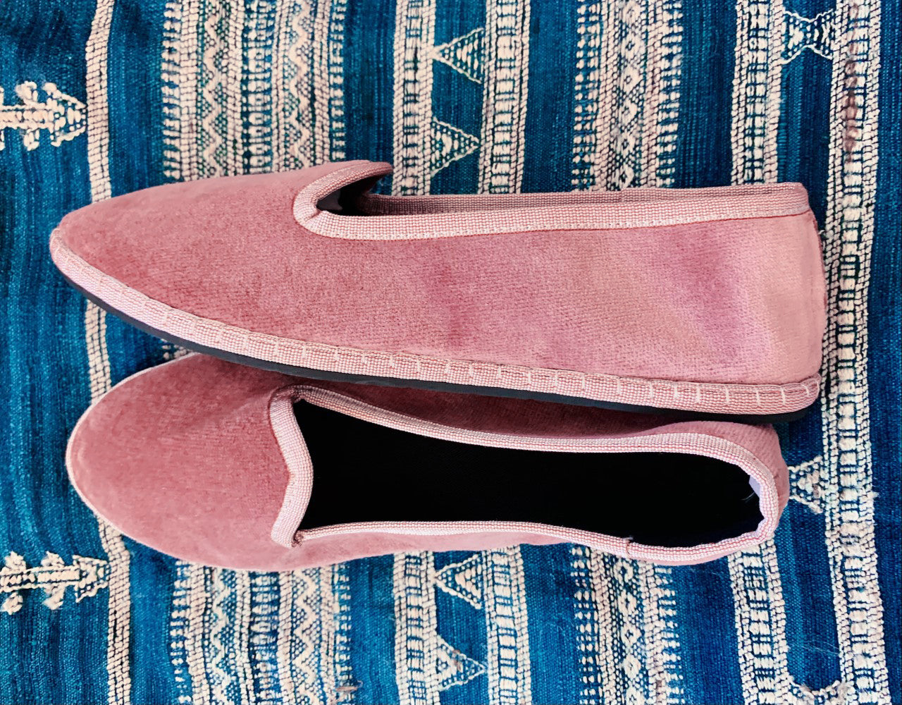 Pink confetti Veneziane velvet shoes