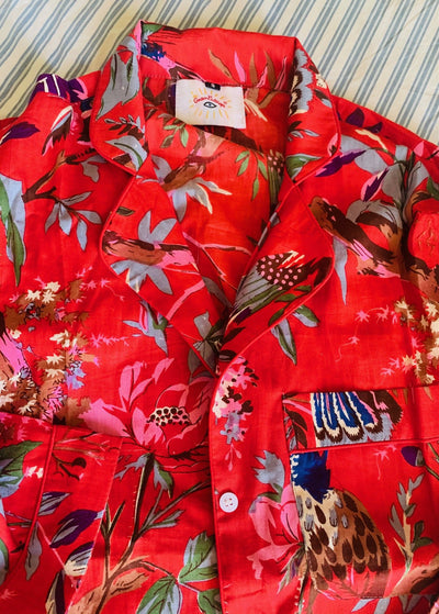 Sweet bird red long pijamas