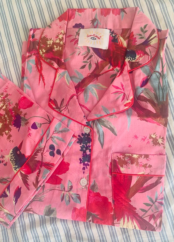 Sweet bird pink long pijamas