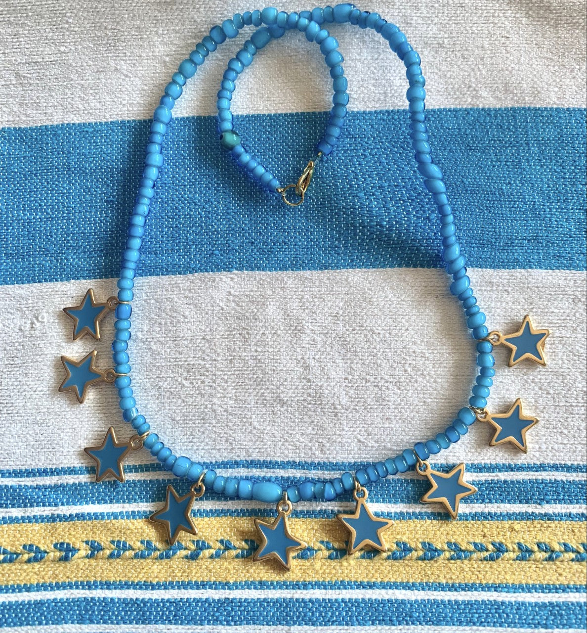 Blue star necklace