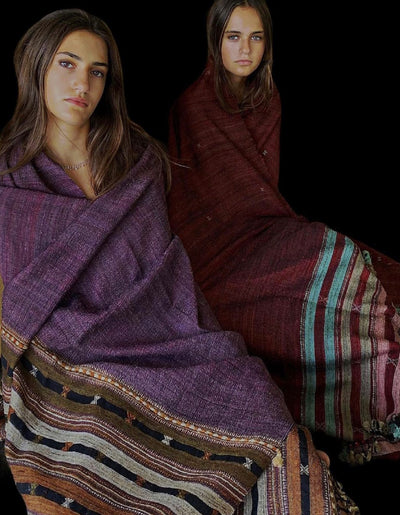 Marianne mauve shawl